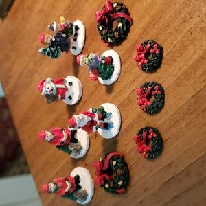 Vintage - Lot of Miniature Holiday Winter Dollhouse Accessories